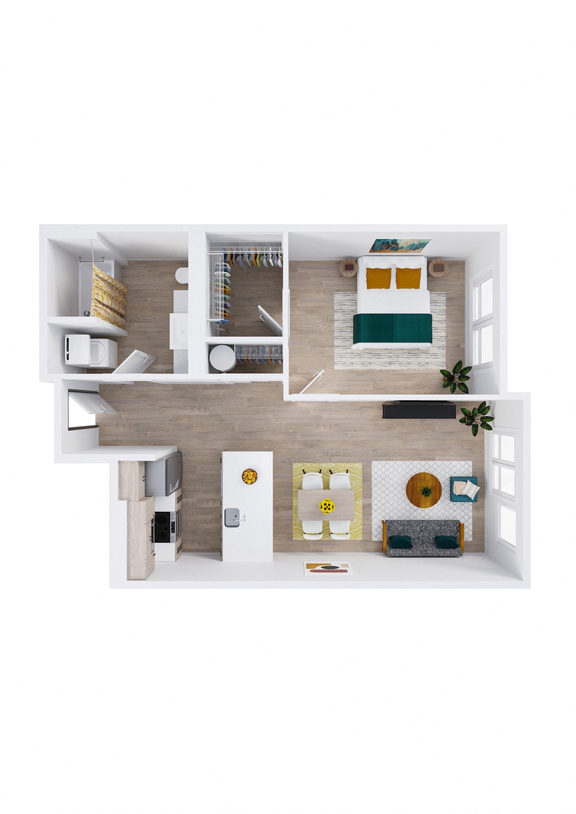 Zinnia Apartments in Shoreline, Washington B4 Floor Plan